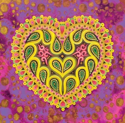 Valentijns volks hart op roze