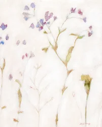 Flauw licht Phlox en anjer, c. 2018 (aquarel op papier)