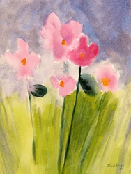 Bloemen in de tussentijd, ca. 2024 (aquarel op papier)