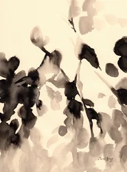 Bladeren Abstract in Inkt II, ca. 2019