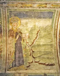 God scheidt het land van het water, 1490