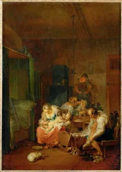 Interieur, ochtend (schilderij op doek)