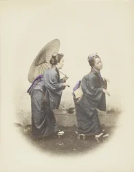 Japanse vrouwen in traditionele kleding