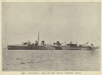 De Shirangui, een van de torpedoboten van de marine