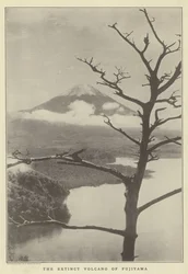 De uitgedoofde vulkaan Fujiyama