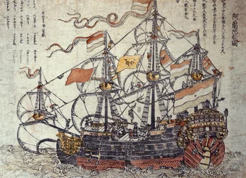 Een Nederlands schip (houtsnede)