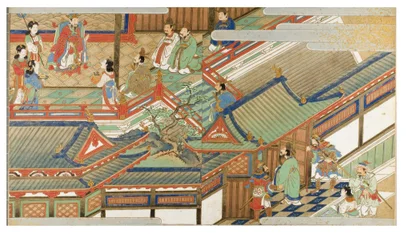 Chinese hofscène in Yamato-e stijl
