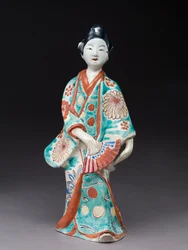Beeld van een dansende vrouw, Japans, waarschijnlijk 17e eeuw
