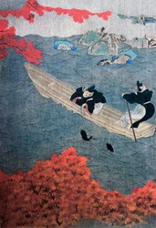 Vissen, Yukihide, Tosa school, zijdeschilderij, Japan