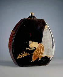 Buskruitfles (gelakt hout)