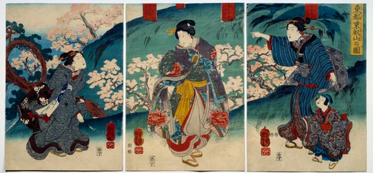 Japanse kunst: vrouwen in de lente