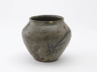 Pot met ontwerp van riet, Saga prefectuur, Momoyama-periode, eind 16e-begin 17e eeuw