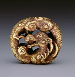 Netsuke die een waterdraak uitbeeldt, ca. 1870-80