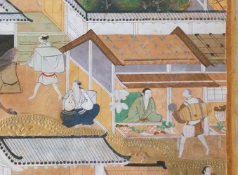 Osakazu Byobu - Japans kamerscherm met acht panelen (schilderij)