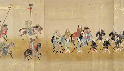 Zesde Koreaanse Ambassade naar Japan in Meireki 1 ten tijde van Tokugawa Ietsunas opvolging in 1651, mogelijk door Kano Masunobu (1625-94) (rolschildering) (detail)