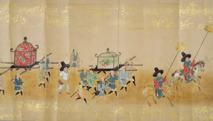 Zesde Koreaanse Ambassade naar Japan in Meireki 1 ten tijde van Tokugawa Ietsunas opvolging in 1651, mogelijk door Kano Masunobu (1625-94) (rolschildering) (detail)