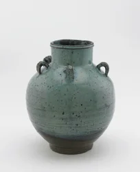 Theeblad opslagpot met vijf lussen, Saga of Nagasaki prefectuur, Edo periode