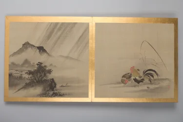Dertig schilderijen van vogels, bloemen en landschap, eind 18e eeuw (album; zijde)