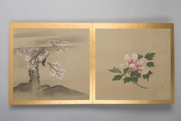 Dertig schilderijen van vogels, bloemen en landschap, eind 18e eeuw (album; zijde)