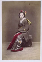 Jong Meisje in een Kimono, ca. 1860-70