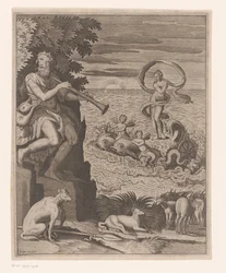Triomf van Venus met Polyphemus aan de oever