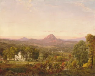 Herfstlandschap, Sugar Loaf Mountain, Orange County, New York