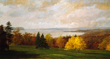 Uitzicht op de Hudson bij Hastings, 1895