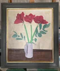 Amaryllis in kan (schilderij)