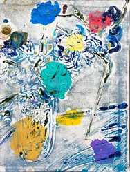 Fleur De Sel No. 09 Blauwe Kleurrijke Monotype, 2021