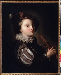 De jonge page met een rietfluit