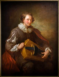 Portret van een draailierspeler