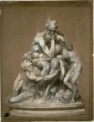 Studie voor het beeldhouwwerk 