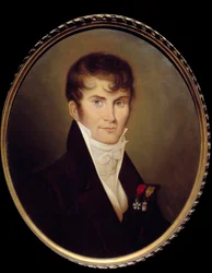 Portret van Claude Francis, Baron de Meneval (1778-1850) secretaris van Napoleon Bonaparte. Schilderij door Jean Baptiste Isabey (1767-1855)