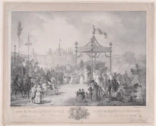 De aankomst van Zijne Koninklijke Hoogheid de hertog van Bordeaux in Chambord