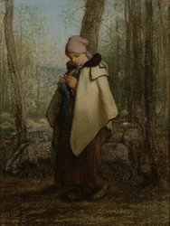 De breiende herderin