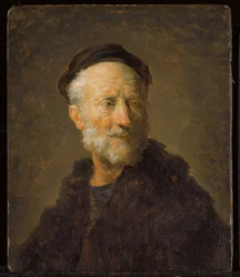 Kop van een oude man, ca. 1732-1806 (olieverf op doek gelegd op paneel)