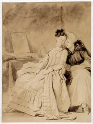 Het intieme gesprek, ca. 1778 (inkt op papier)