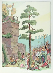 Druïdenfestival bij Maennelstein, Elzas, illustratie uit 