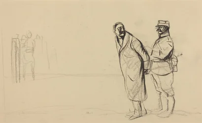 Aan het Vincennes front. Bolo pacha, ca. 1914-1919 (inkt op papier)