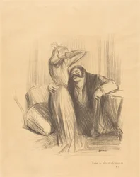Scène in een privékamer (verticale plaat)