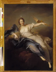 Portret van Madame de Chateauroux als Aurore