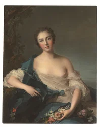 Portret van een vrouw als Flora
