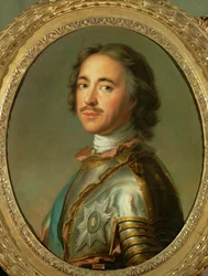 Tsaar Peter de Grote (schilderij op doek)