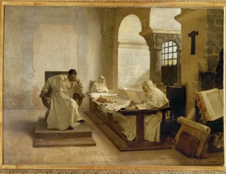 De mannen van de inquisitie (schilderij op doek)