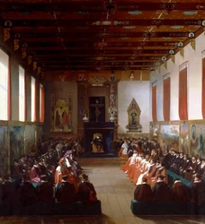 De vergadering van notabelen in Rouen door Hendrik IV in 1596