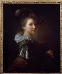 Portret van een vrouw. Schilderij door Jean Alexis Grimou (1680-1740) 18e eeuw Toulouse, Musée des Augustins