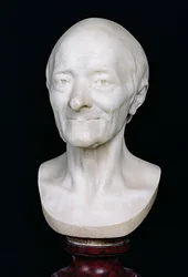 Buste van Voltaire (1694-1778) zonder pruik, 1778