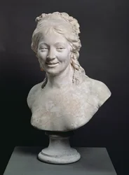 Portretbuste van Madame Houdon, de vrouw van de kunstenaar, 1786