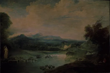 Landschap met een waterval, ca. 1714