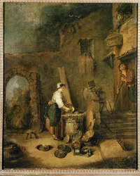 De kok (schilderij op doek)